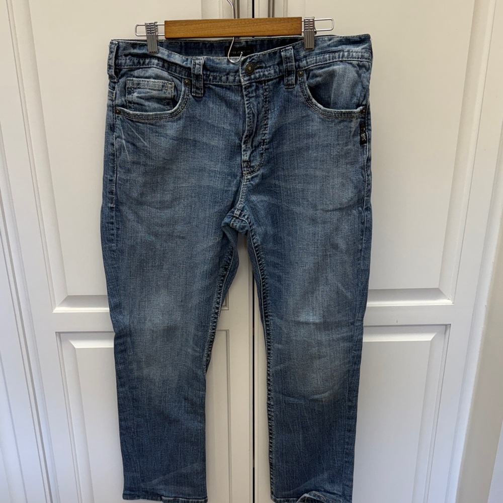 Men’s Silver Jeans Relaxed Fit Blue Denim 34 x 28